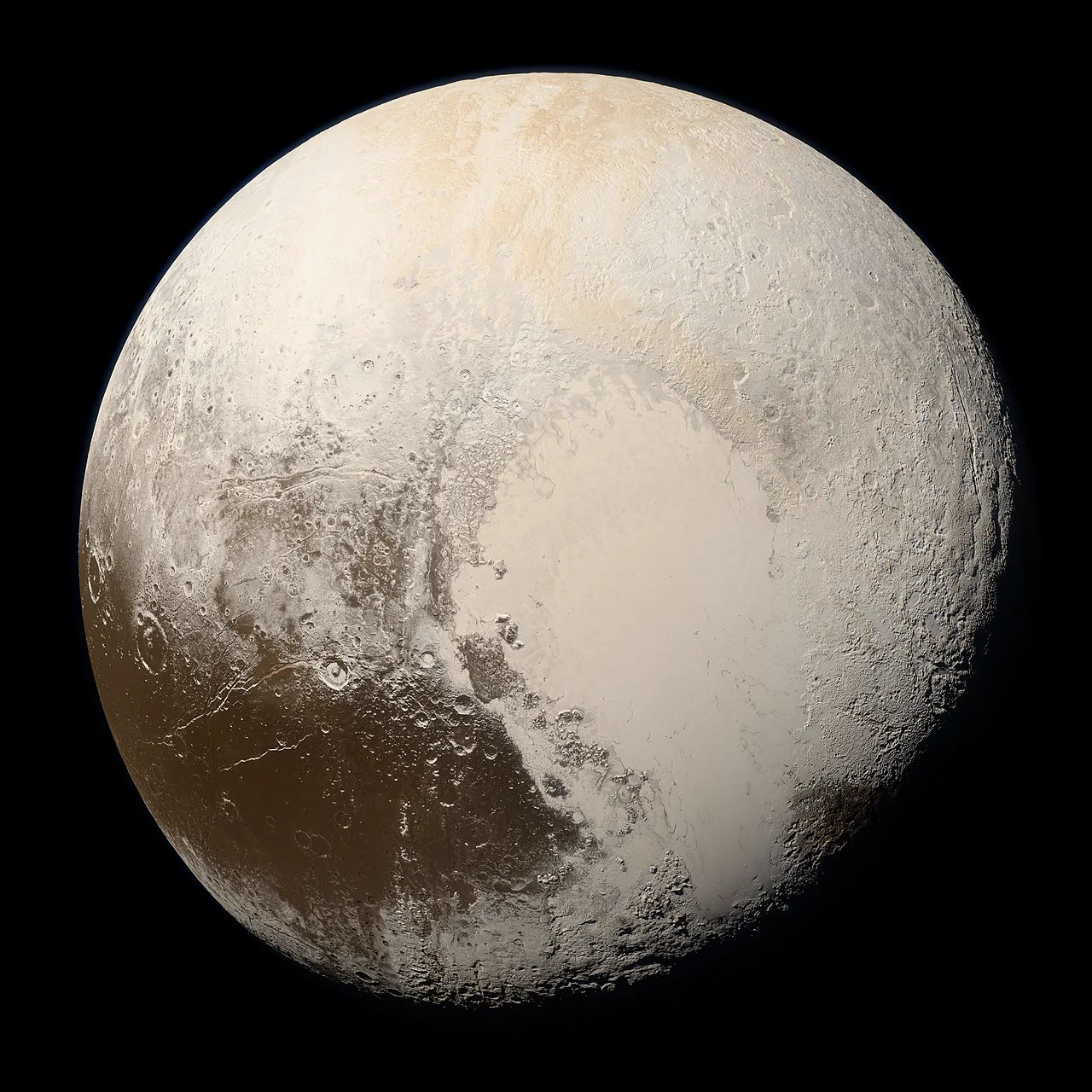 Pluto, New Horizons (true color)