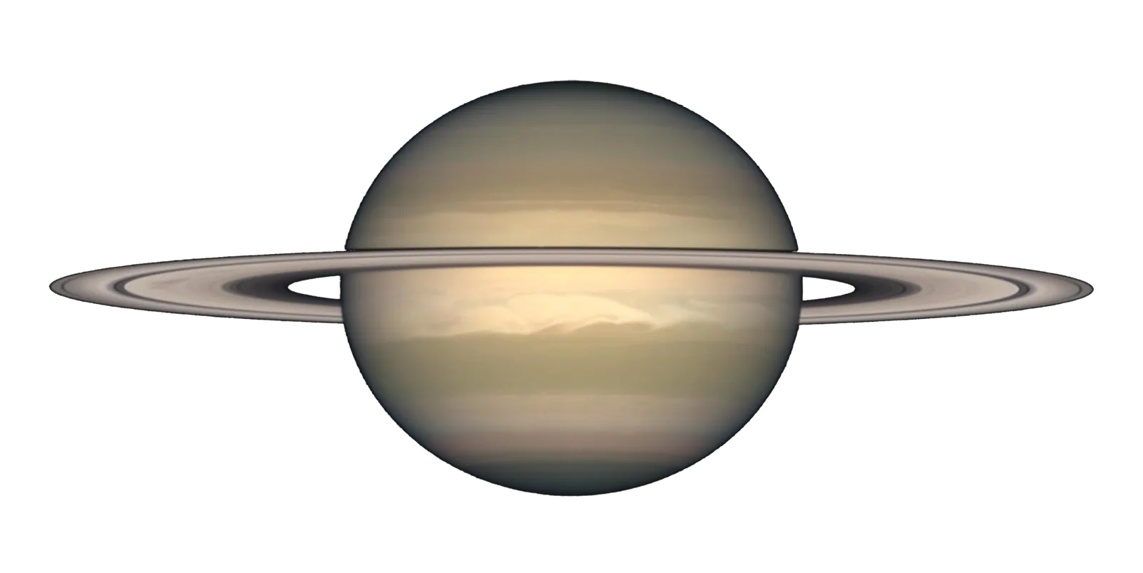 Saturnus, transparante PNG (NASA/Hubble bron)